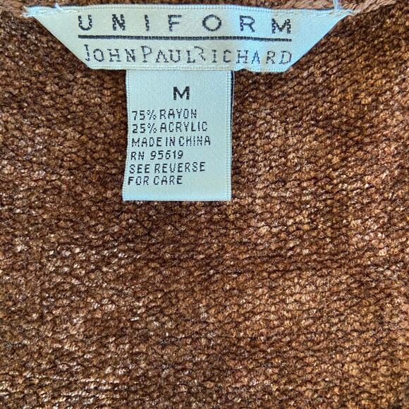 Y2K Chenille V Neck Fringy Cuff Sweater - Women's Size M - Picture 4 of 7